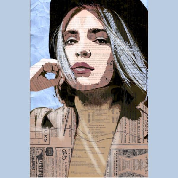 Digital mixed media portrait class