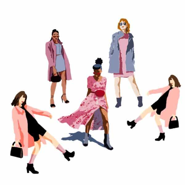 Flat illustration 5 styles with Procreate class