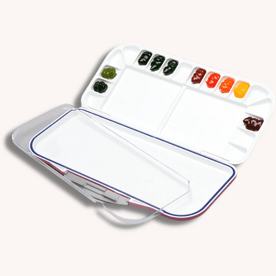 Sherr 10 Pcs Airtight Folding Watercolor Palette with 18 Wells and 2 Mixing  Areas Plastic Paint Palette with Lid Gouache Palette Paint Pallet Fold