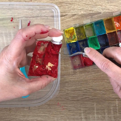 How to use DRIED GOUACHE in a portable palette - tips and advice + DEMO 