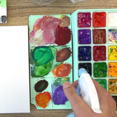 An Art Hack to Keep Acrylic Gouache from Drying Out so Fast On Your Palette  