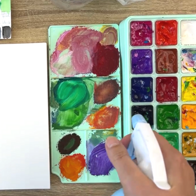 An Art Hack to Keep Acrylic Gouache from Drying Out so Fast On