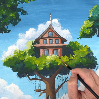 Generating Unique Ideas with AI: A Studio Ghibli Style Painting