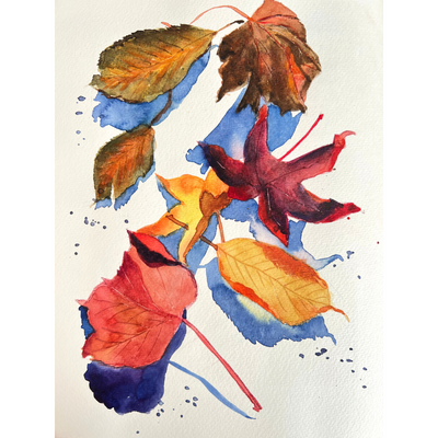 Watercolor leaves